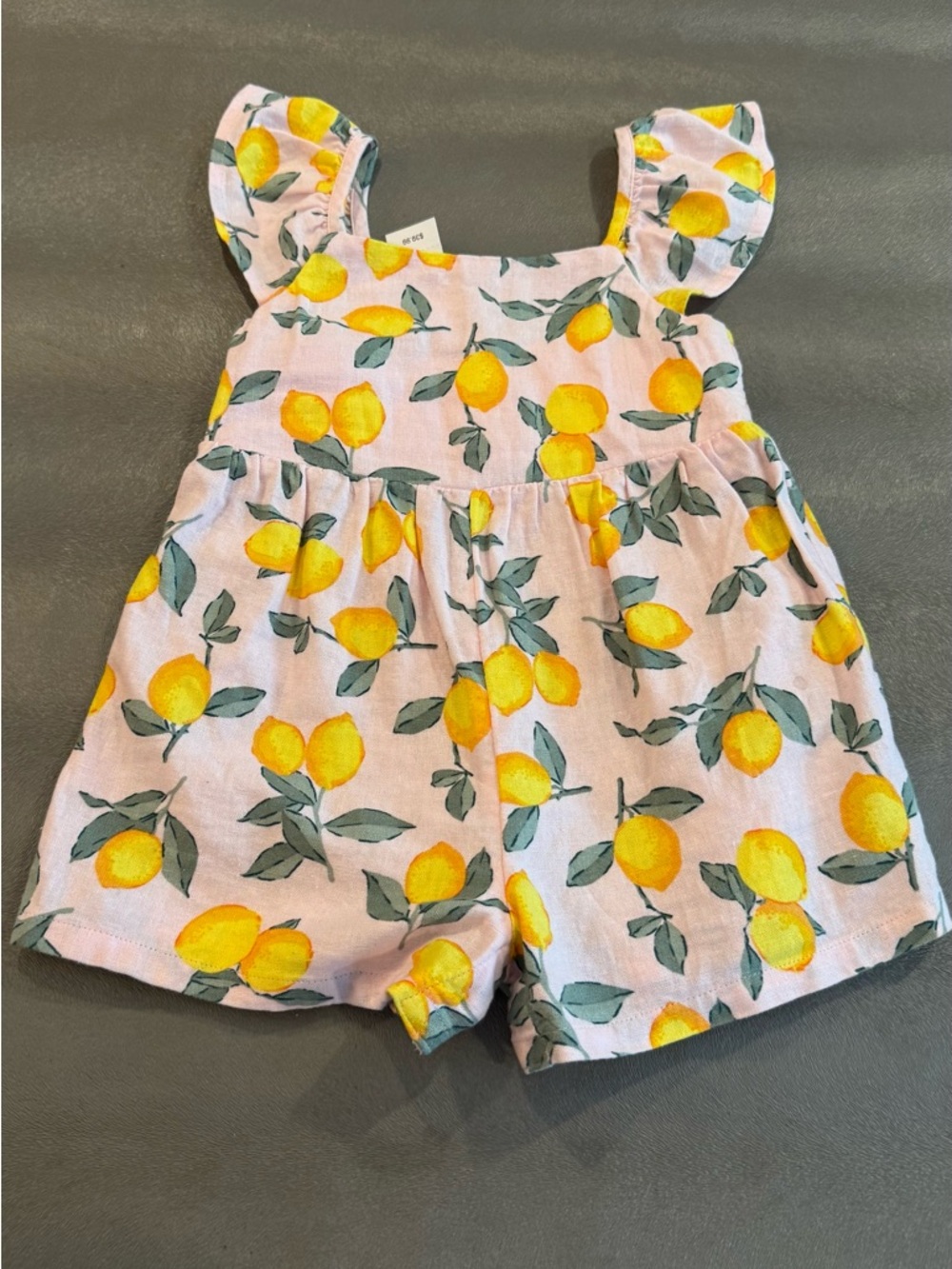 GAP Pink Lemon Print Girls' Romper. Size 3